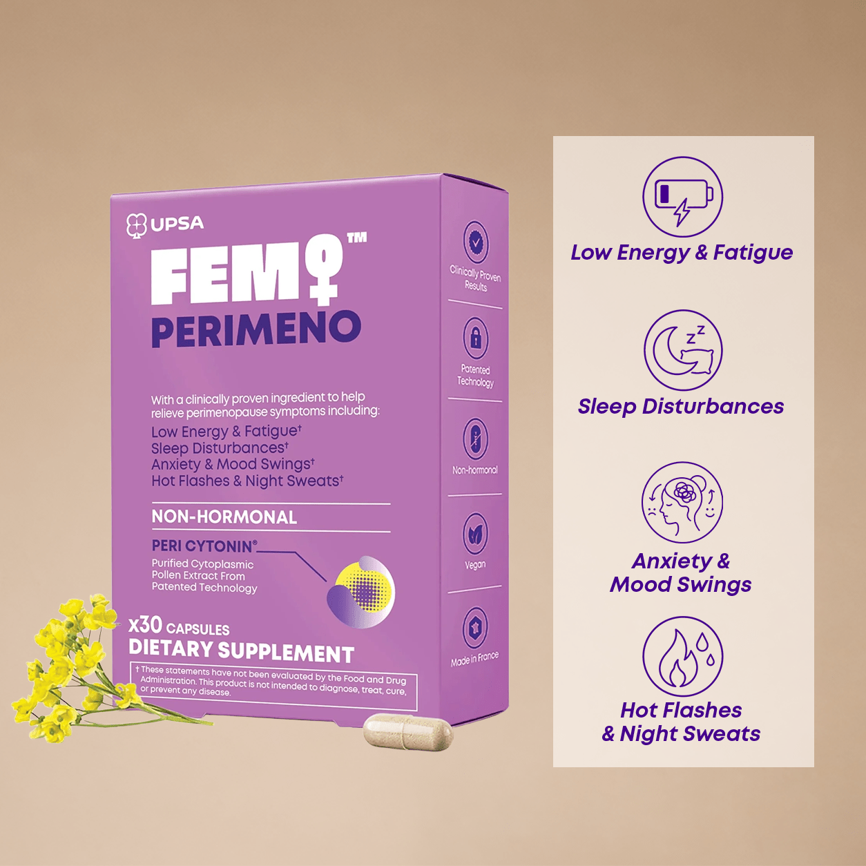 FEM Perimeno with PeriCytonin® for Perimenopause Relief - FEM by UPSA