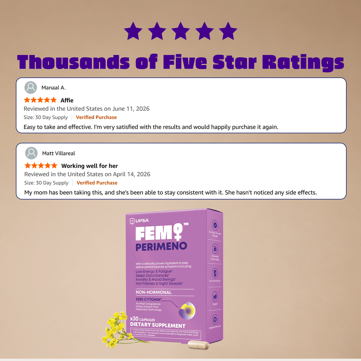 FEM Perimeno with PeriCytonin® for Perimenopause Relief - FEM by UPSA
